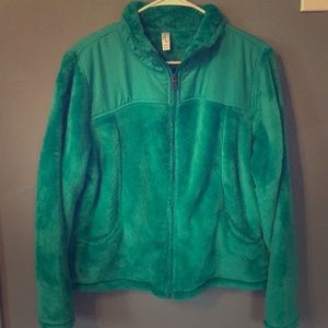 Teal fleece jacket